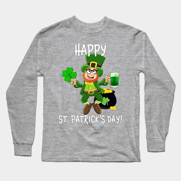 Happy St. Patrick's Day Long Sleeve T-Shirt by Carrie T Designs